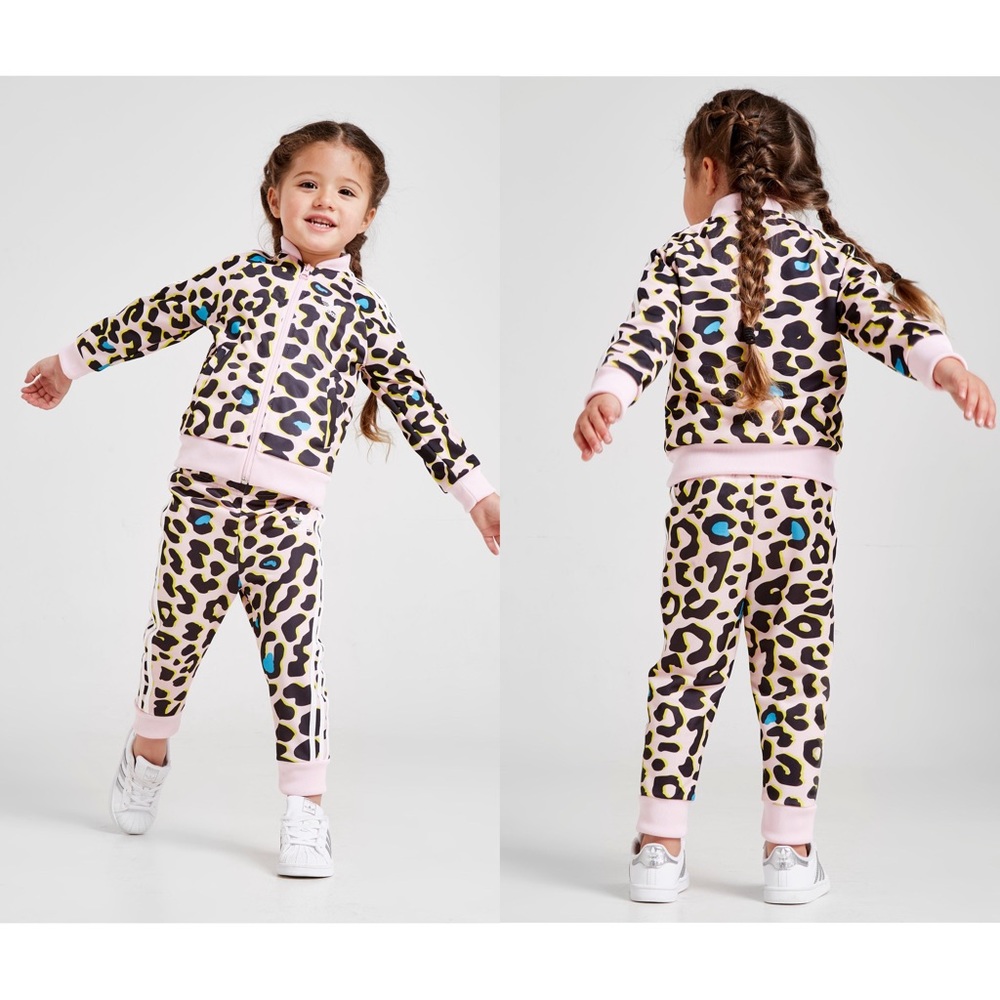 NEVER USED, Adidas, 9-12 Months leopard print jogging suit